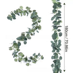 guirlande feuilles artificielles vertes extérieur décoration naturelle rustique vigne accrochéeextérieur fêtes prénuptiales maison