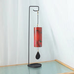 supports cloches vent bois naturel rouge motifs modernes minimalistes cloches
