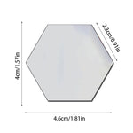 miroirs hexagonaux adhésifs modernes gris clair doré noir brillants 12 pièces