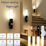 lampe nuit détecteur mouvement rechargeable usb blanc noir bois moderne minimaliste translucent fixe aimant