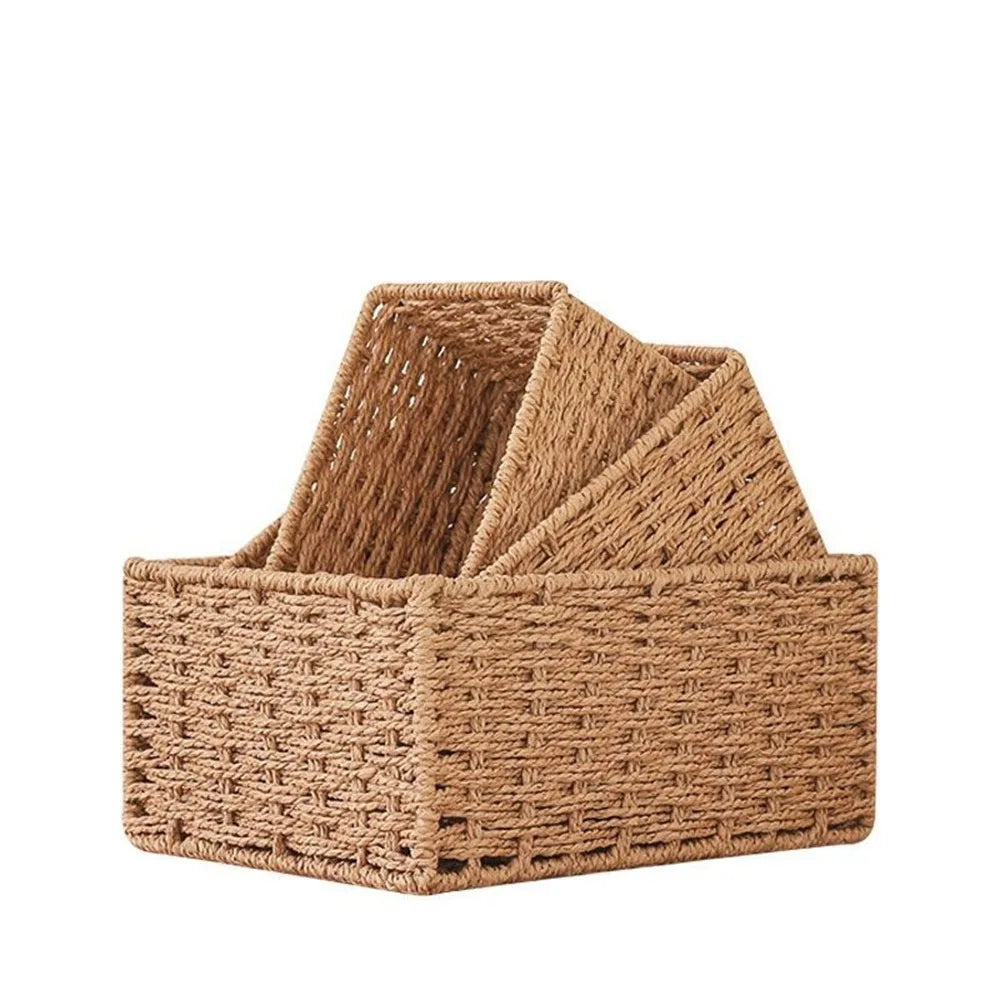 paniers tissage osier beige marron rouge vin vert bleu rustique naturel respectueux environnement