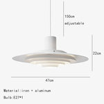 suspension lumineuse pendentif aluminium blanc argenté moderne 6000k 4000k 3000k 90260v e27