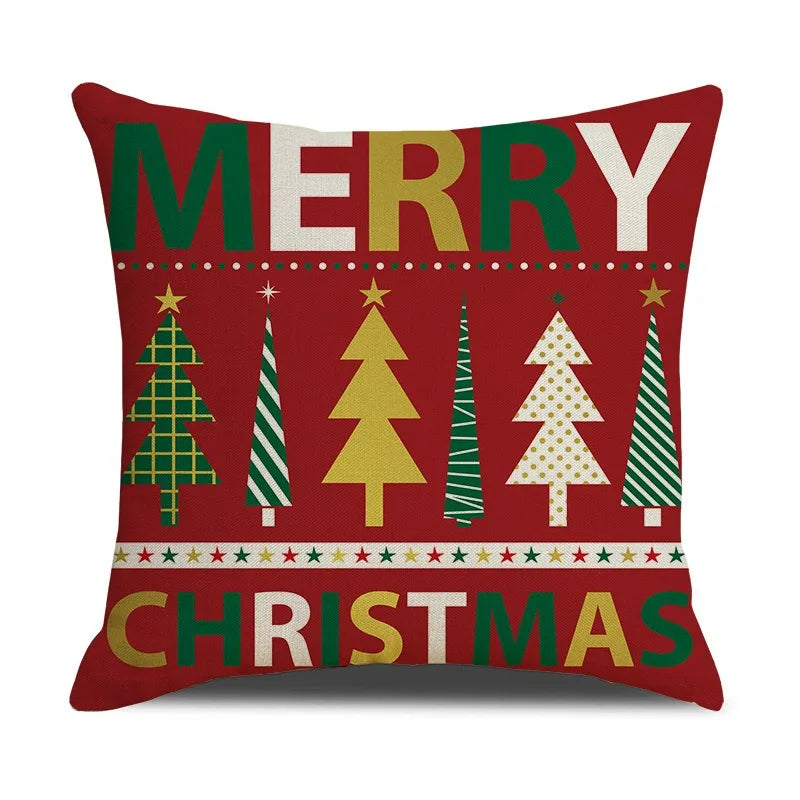 coussins carreaux rouge blanc vert doré sapins étoiles adhésifs décor noël traditionnel festive
