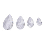 pendants cristal goutte facettes transparents modernes 38mm 50mm 63mm 76mm