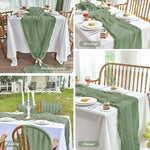 ruban table vert bleu rose crêpe texture froissée décoration mariage baby shower anniversaire bohème