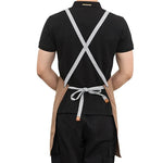 Tablier de cuisine avec poches fonctionnelles, couleur gris clair