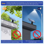 lampe solaire murale capteur mouvement 144 led noir moderne télécommande modes
