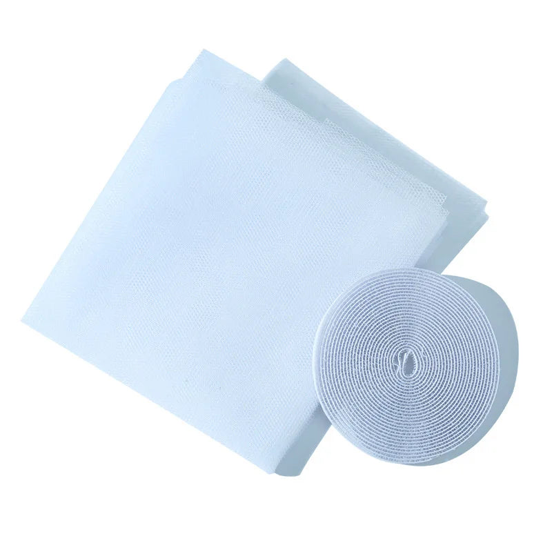 filet fenêtre anti mouches auto adhésif nylon blanc gris noir maille fine moderne