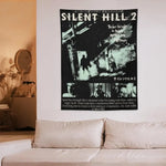 décoration murale poster graphique silent hill noir blanc jeux horreur chambre salon