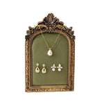 porte bijoux ornements floraux velours opacité classique bijoux or noir rouge vert