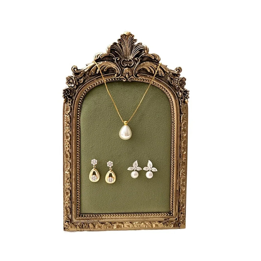 porte bijoux ornements floraux velours opacité classique bijoux or noir rouge vert