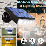 lampe solaire extérieure détecteur mouvement mode nuit moderne surveillance jardin opaque
