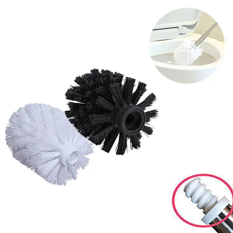 tête brosse toilette remplaçable blanche noire bristles conique durable salle bains