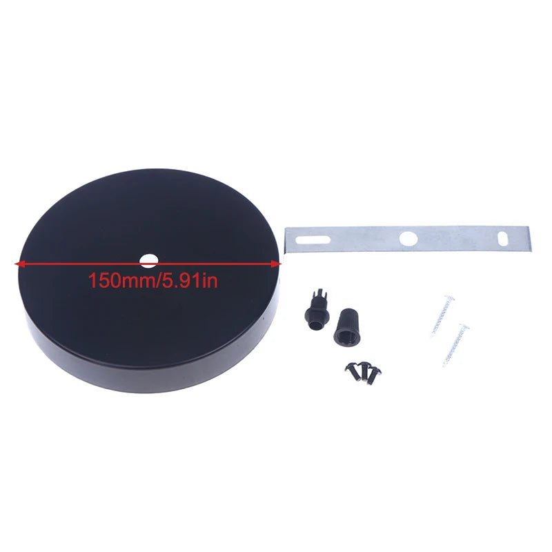 disques suspension lampes blanc noir ronds lisses modernes vis fixations bouchons protection
