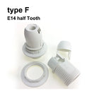 support douille lampe e14 e27 base abat jour moderne noir blanc fixation adhésive