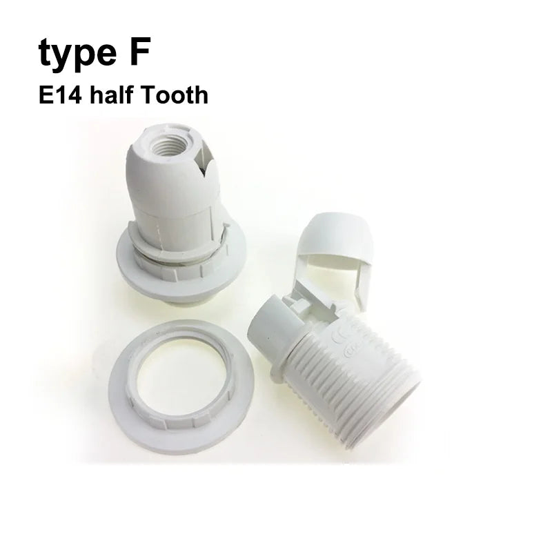 support douille lampe e14 e27 base abat jour moderne noir blanc fixation adhésive