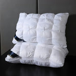 oreiller blanc plissé moderne 74x48cm zip fibre polyester literie chambre coucher qualité