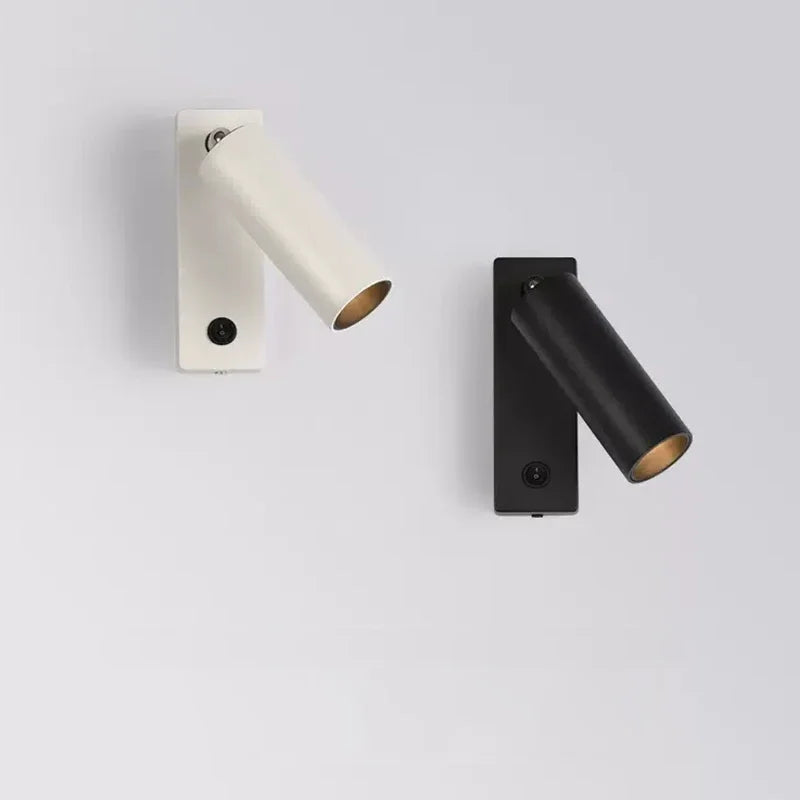 lampe murale orientable moderne noir blanc 5W LED 3000K chambre entrée