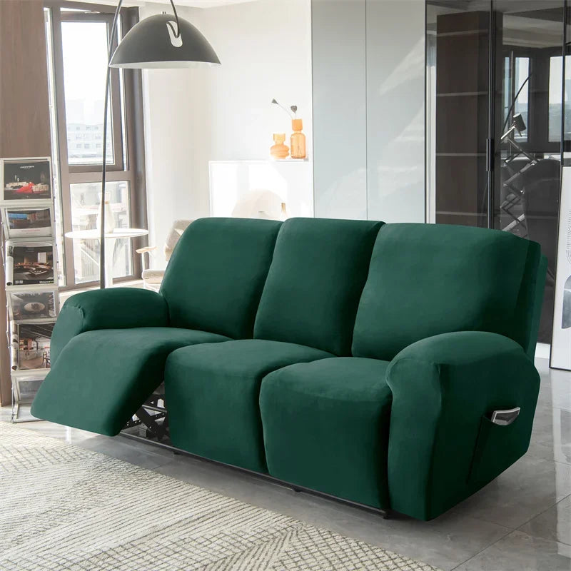 housse canapé velours moderne vert foncé bleu clair beige gris inclinable placesversible machine