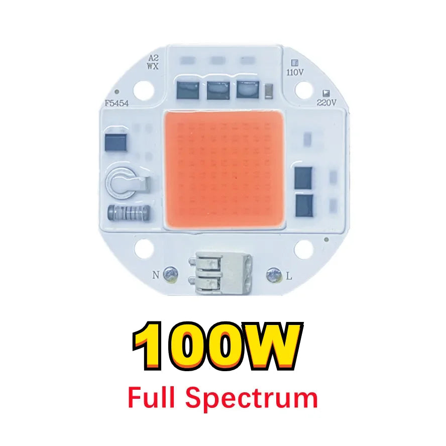 Chip LED COB 50W 70W 100W blanc orange full spectrum connecteurs solderless modernes