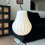 lampe sol moderne blanc toucher on off rayures noires intérieur chambre coucher led