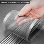 grille drainage adhésive maille fine gris clair moderne salle bain cuisine scie main auto