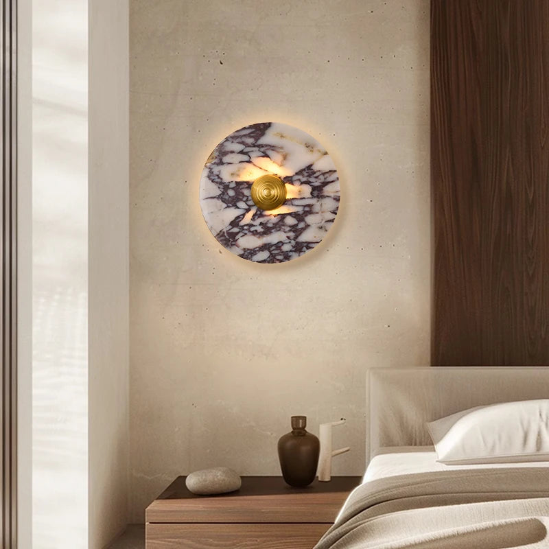 applique murale led marbre moderne blanc noir beige intérieur salon chambre chevetalley
