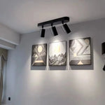 Spot LED noir moderne minimaliste fixation murale têtes têtes rond lisse