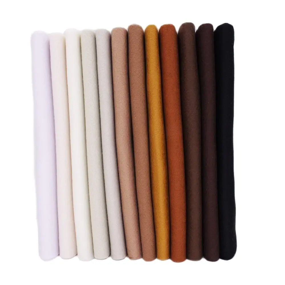 tissu polyester felt 1.2mm blanc marron noir orange simple opaque bricolage couture décoration