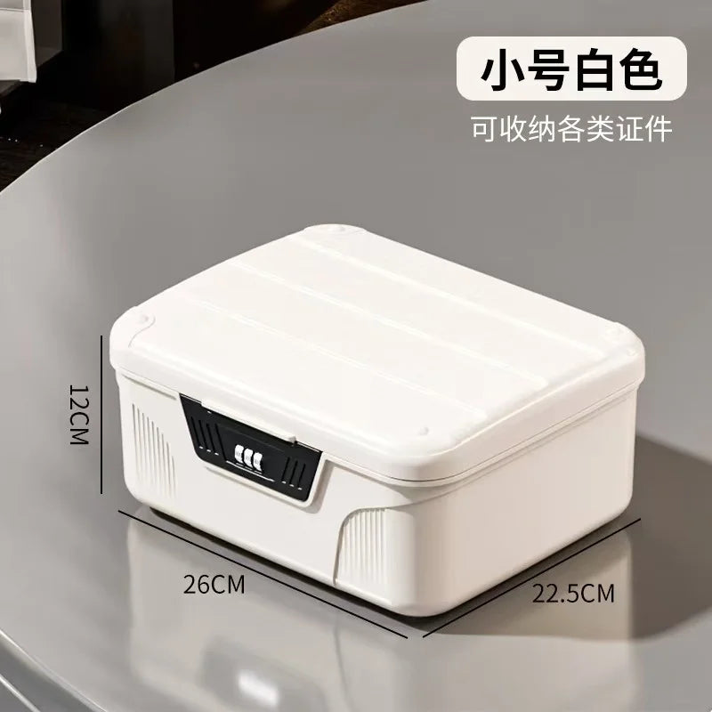 boîte rangement sécurisée imperméable moderne respectueuse environnement blanc marron rétro compact bijoux documents porte
