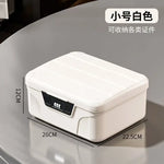boîte rangement sécurisée imperméable moderne respectueuse environnement blanc marron rétro compact bijoux documents porte