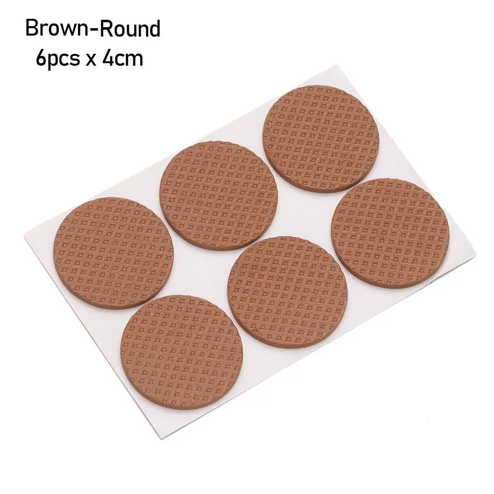 protecteurs sol feutre anti dérapant adhésifs mousse eva noirs blancs marrons ronds utilitaires 2.5cm