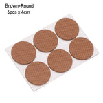 protecteurs sol feutre anti dérapant adhésifs mousse eva noirs blancs marrons ronds utilitaires 2.5cm