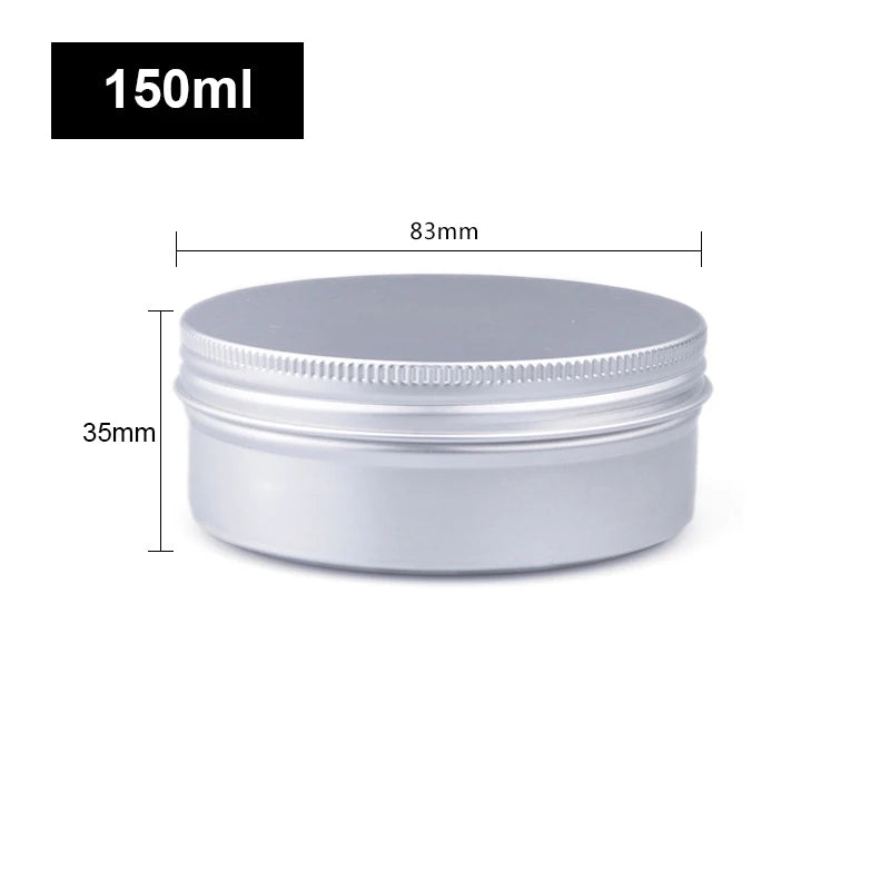 boîtes métalliques rondes argentées couvercle vis 5ml 10ml 15ml 20ml 30ml 40ml 50ml 60ml
