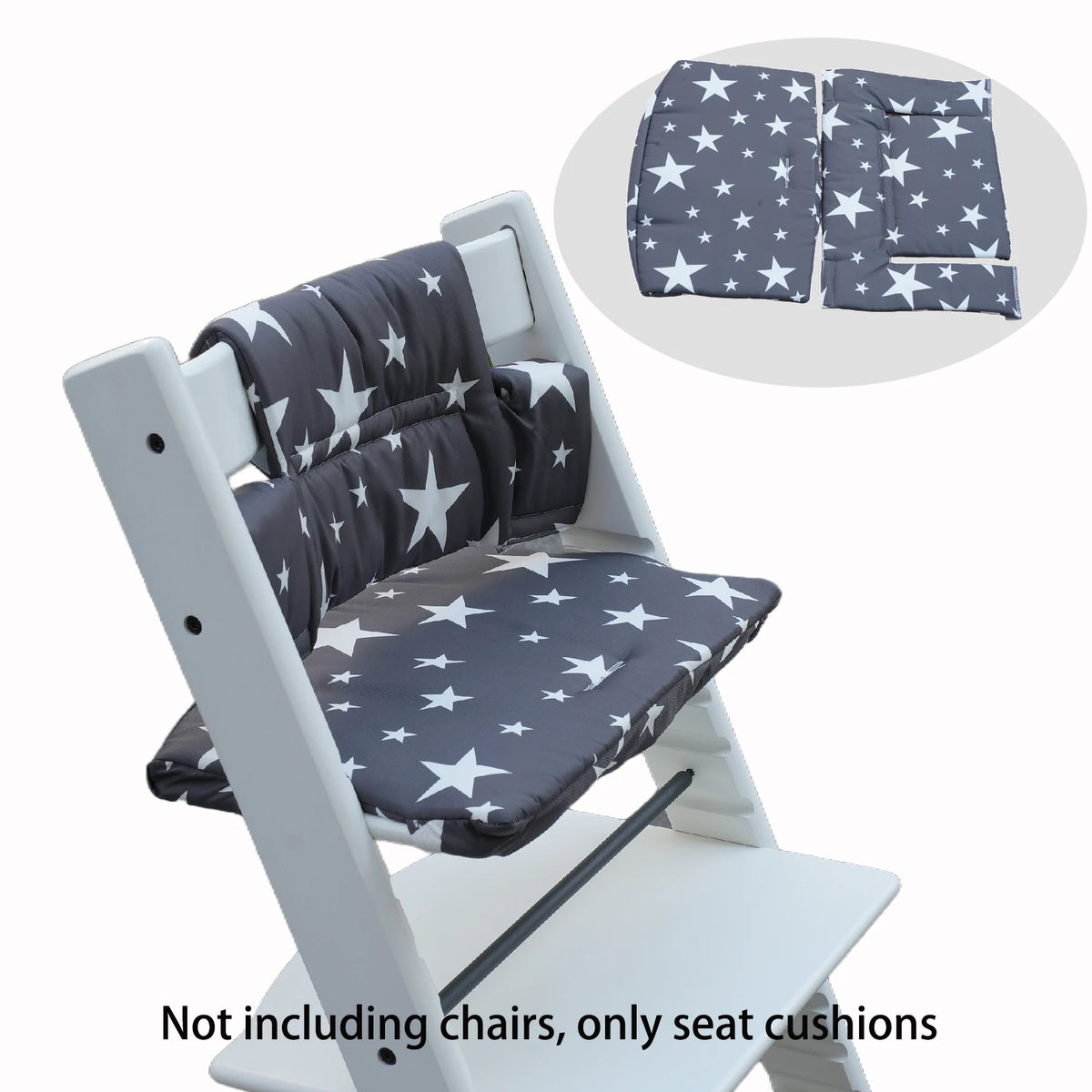 coussin imperméable coton polyester chaise enfant blanc noir moderne plateau repose pieds