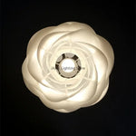 suspension lumineuse blanc rayures circulaires moderne câble suspendu flux lumineux 2000 82000 pvc opaque