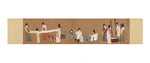 chinois traditionnel table runner motifs personnages floraux tasses thé plateau imperméable polyester coton