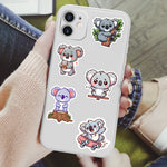 sticker koala dessin animé waterproof adhésif multicolor scolaire deco diy 10pcs 25pcs 50pcs