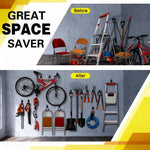 crochet mural robuste noir orange utilisation multiple moderne ancrages garage atelier outils jardinerie