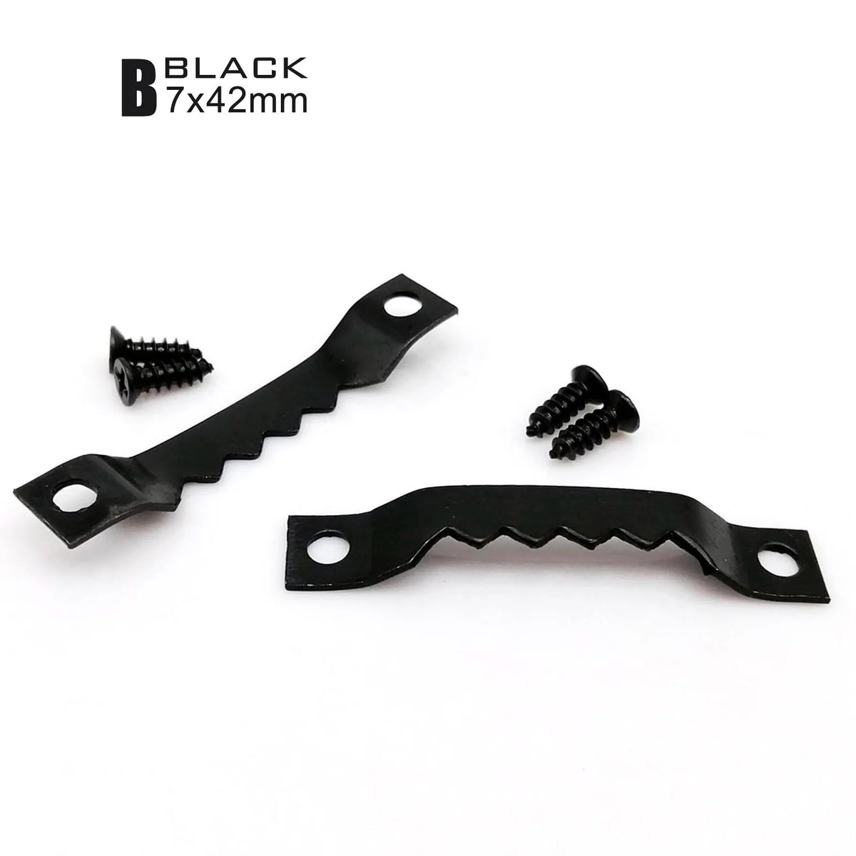 clips métalliques or noir argent rayures dentelées modernes vis dorées noires argentées