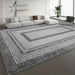 tapis moderne gris noir motif géométrique antidérapant facile entretenir salon chambreextérieur