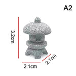 Lanternes miniatures traditionnelles gris texture granit opaques accessoire décoration intérieure maison