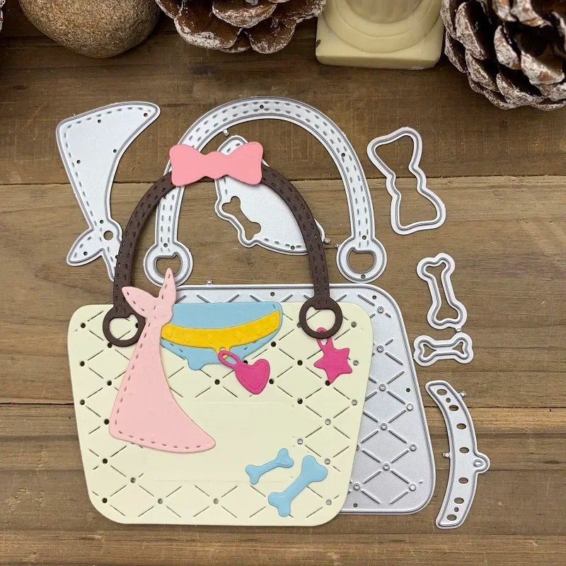 découpe papier figurines animaux chien ours accessoires cartes fêtes cartoon
