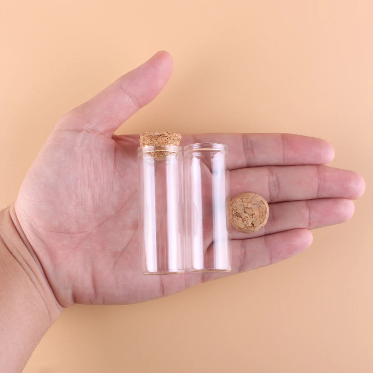 tubes essai verre bouchons liège 5ml 7ml 10ml 14ml 18ml 20ml 25ml 30ml