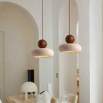 suspension lumineuse moderne pierre agate jaune taches brunes texture granuleuse blanc chambre étude restaurant