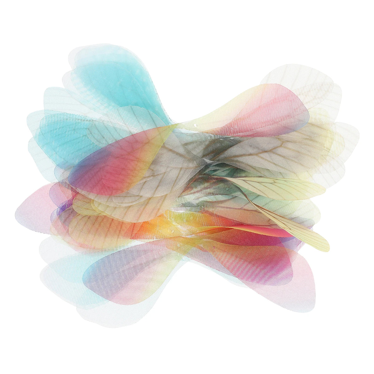 épingles cheveux multicolores effet plumes translucides moderne élégantes