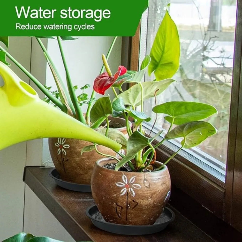 soucoupes pots fleurs plantes intérieur extérieur fournitures jardinage multifonctionnelles plastique plateaux poterie couleurs rouge
