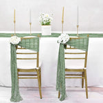 rubans chaise crêpés vert bleu marron adhésifs mariage décoration événement simples