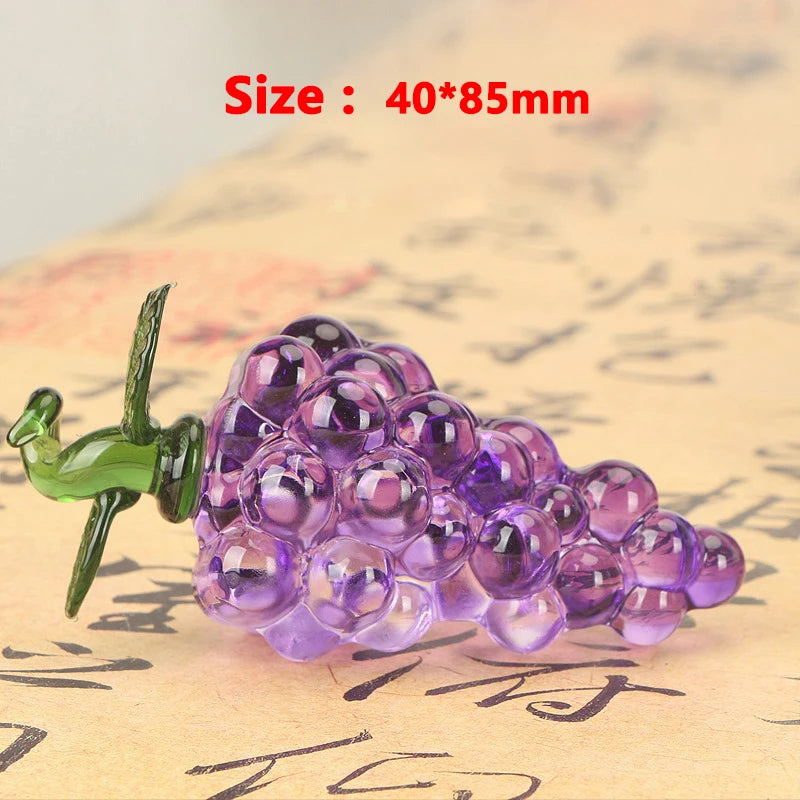 figurines fruits cristal transparentes potiron pomme raisin kaki salon chambre