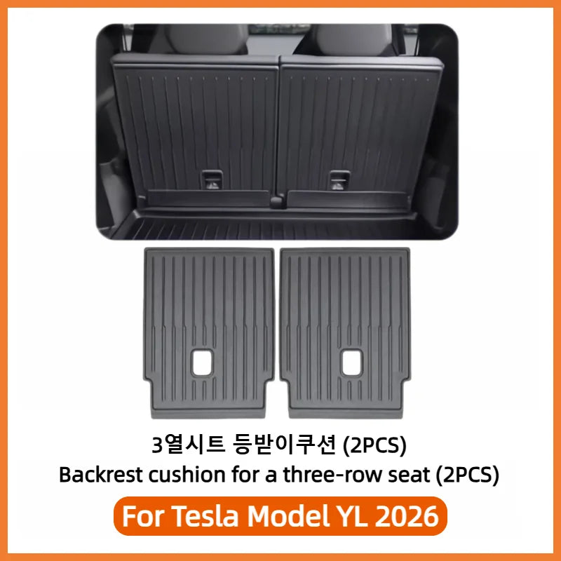tapis sol voiture tesla model yl 2026 noir rayures horizontales moderne imperméable antidérapant sans